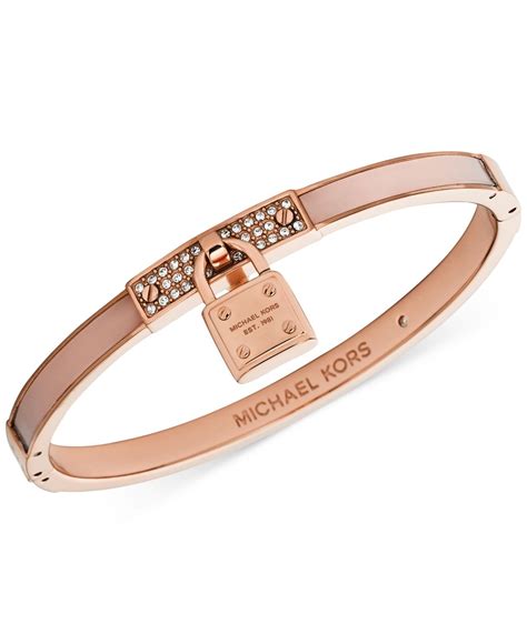 michael kors crystal padlock bangle|michael kors bracelet macy's.